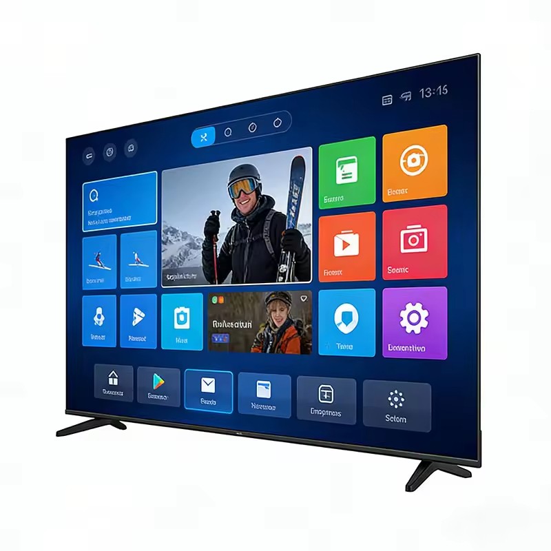 75 Inch Android Smart TV Frameless 4K UHD Big Screen Wi-Fi Supported Borderless LED Television 8 Speakers for Input for Hotel